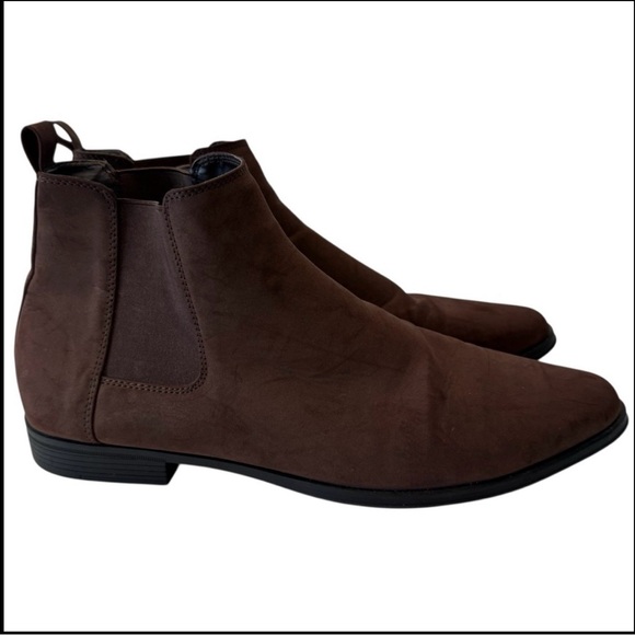 ASOS Other - ASOS Design Chelsea Slip on Boots In Brown Suede Size 15